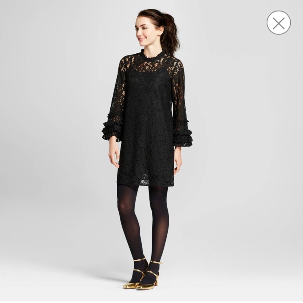 Who What Wear Target Black Lace Dress